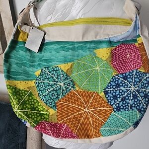 Colorful Umbrella Pattern Women's Shoulder Bag